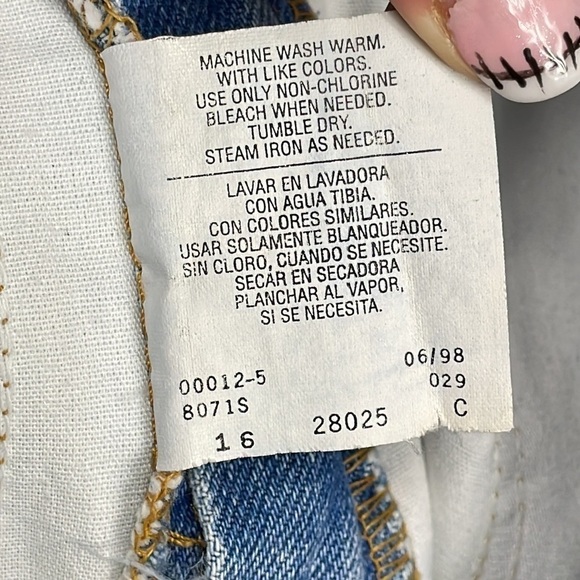 Rare Vintage Zonz High Rise Mom Jeans Rigid Denim Wide Leg Sz 11 - Picture 13 of 13